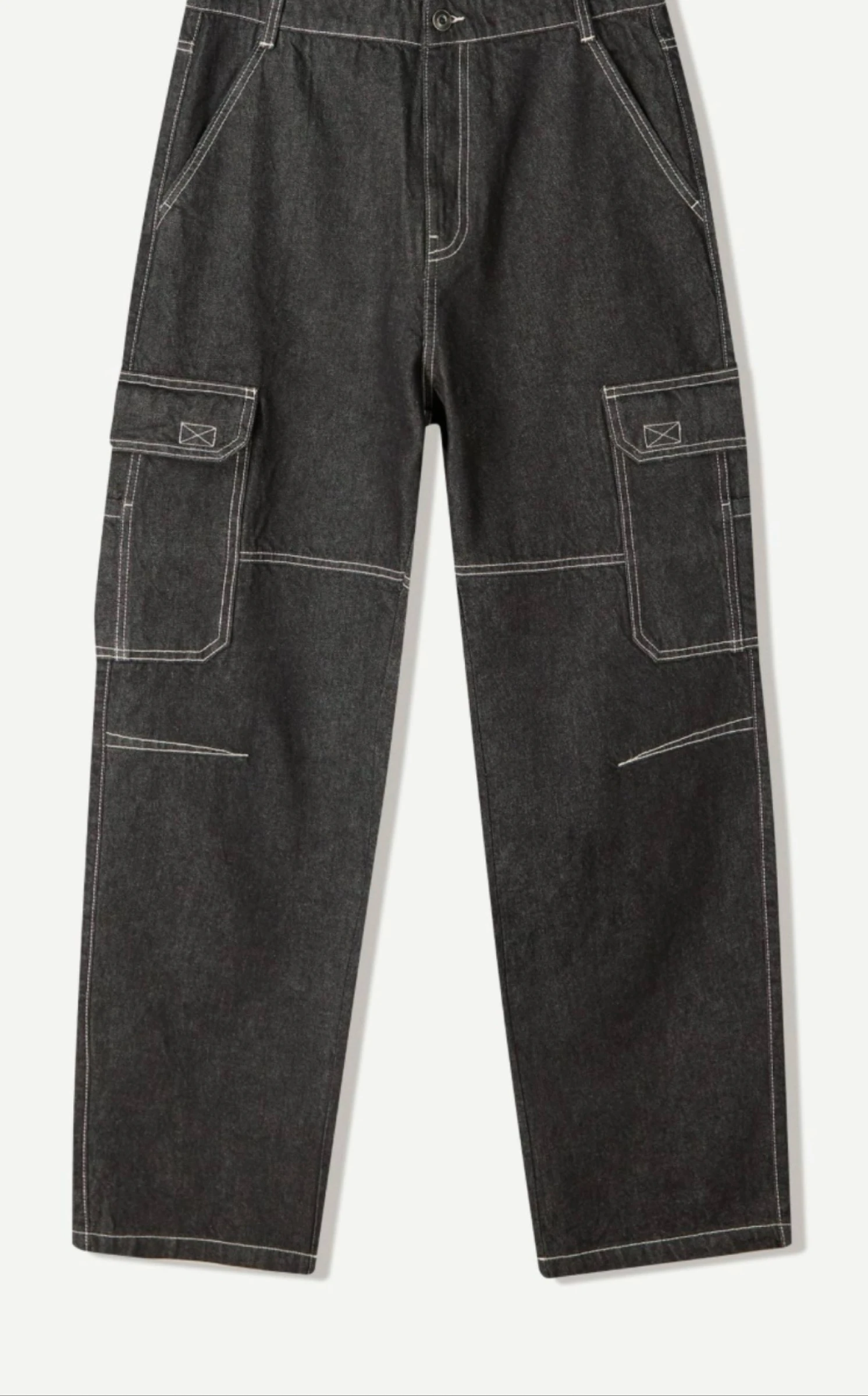 Black Denim Cargo Pants – photo 2